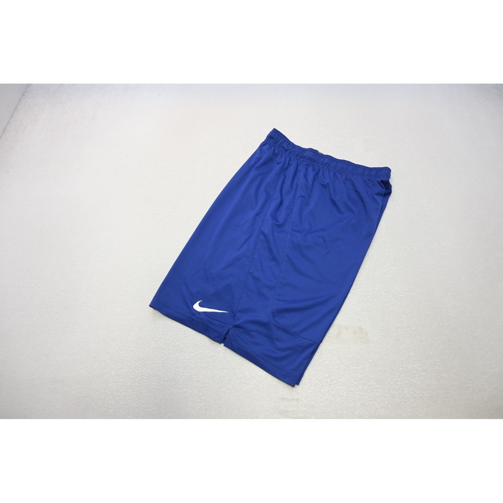 Nike Athletic Gym Shorts Mens Large Blue Drawstring Elastic Waist MADE IN USA